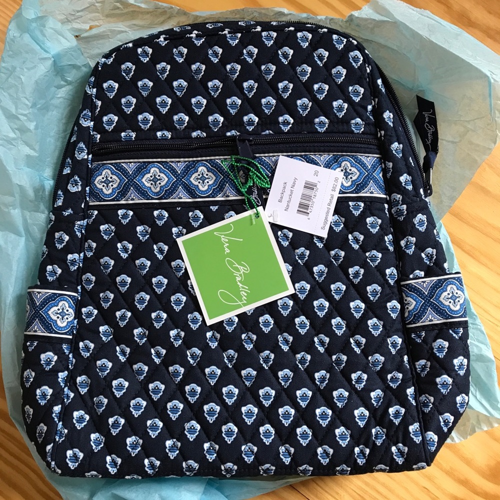 NWT Vera Bradley Nantucket Navy Backpack